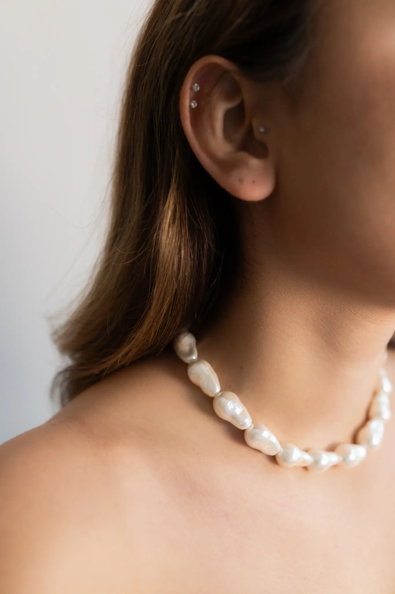 Miami baroque pearl necklace - barok parel ketting