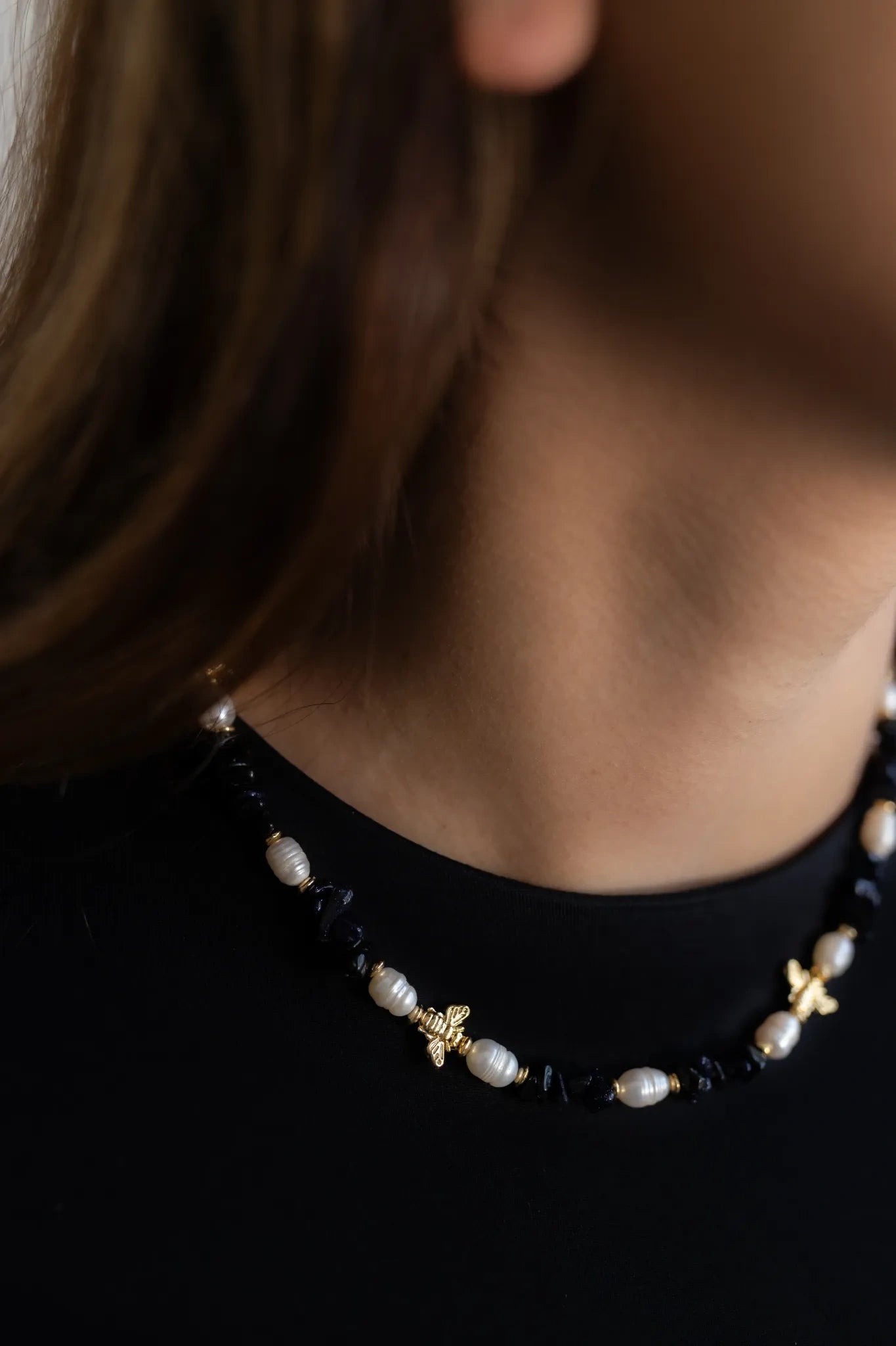 Bee love purple necklace - paarse ketting dames